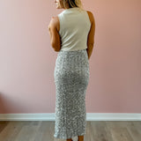 Luster Sequin Maxi Skirt