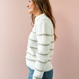 Felicity Fuzzy Striped Sweater