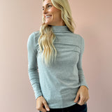 Molly Mockneck Top Grey