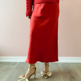 Europa Midi Skirt Red