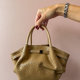 Selena Tan Woven Crossbody