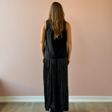 Stella Pleated Maxi Skirt Grey