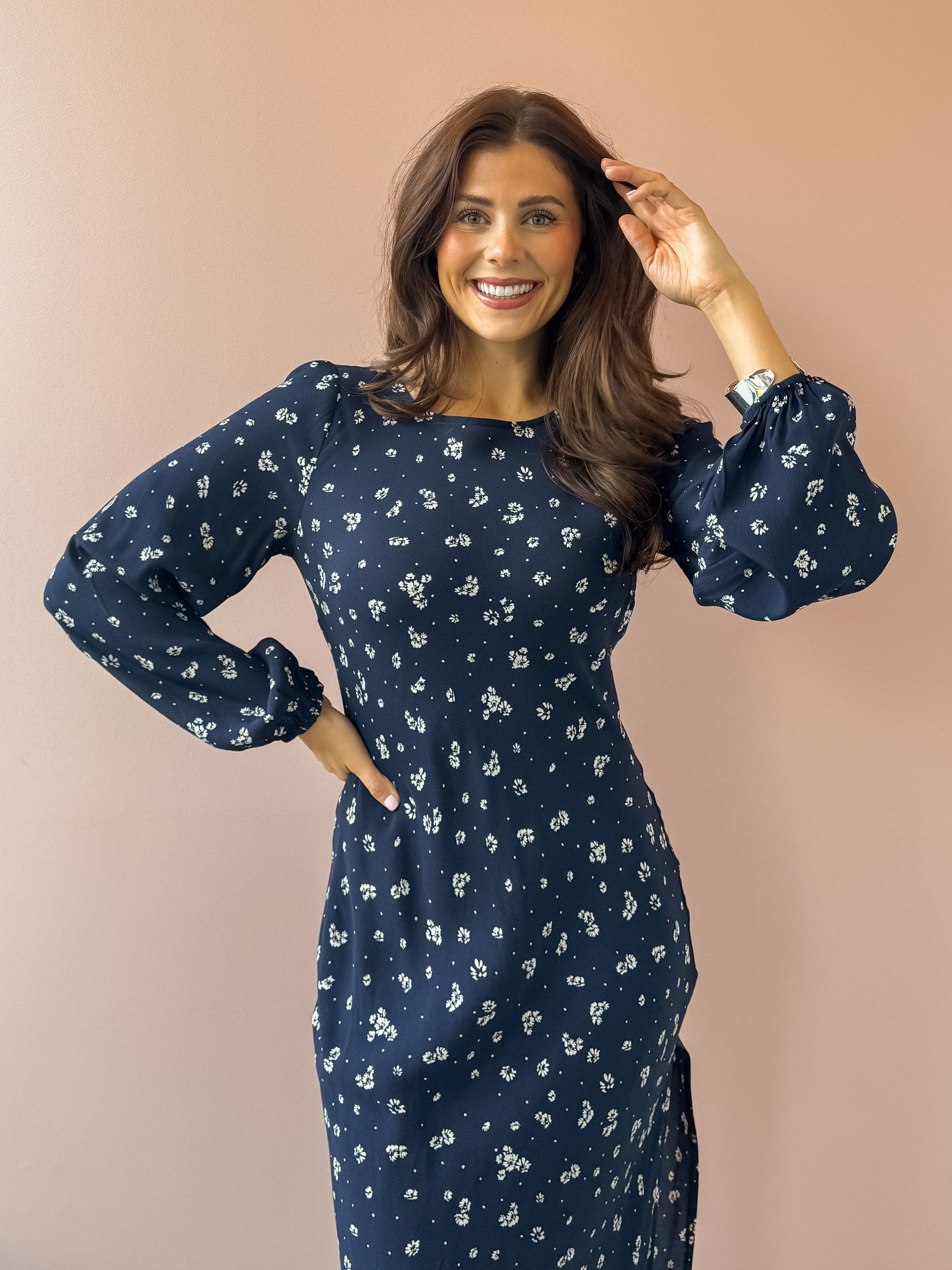 Midnight Tansy Midi Dress